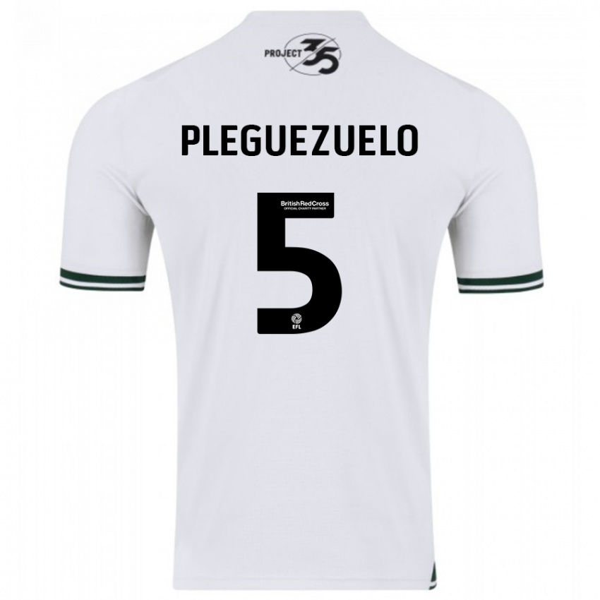 Homem Camisola Julio Pleguezuelo #5 Branco Alternativa 2023/24 Camisa Brasil