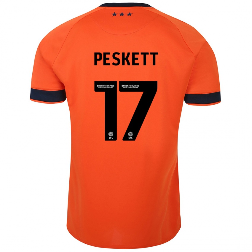 Homem Camisola Sophie Peskett #17 Laranja Alternativa 2023/24 Camisa Brasil