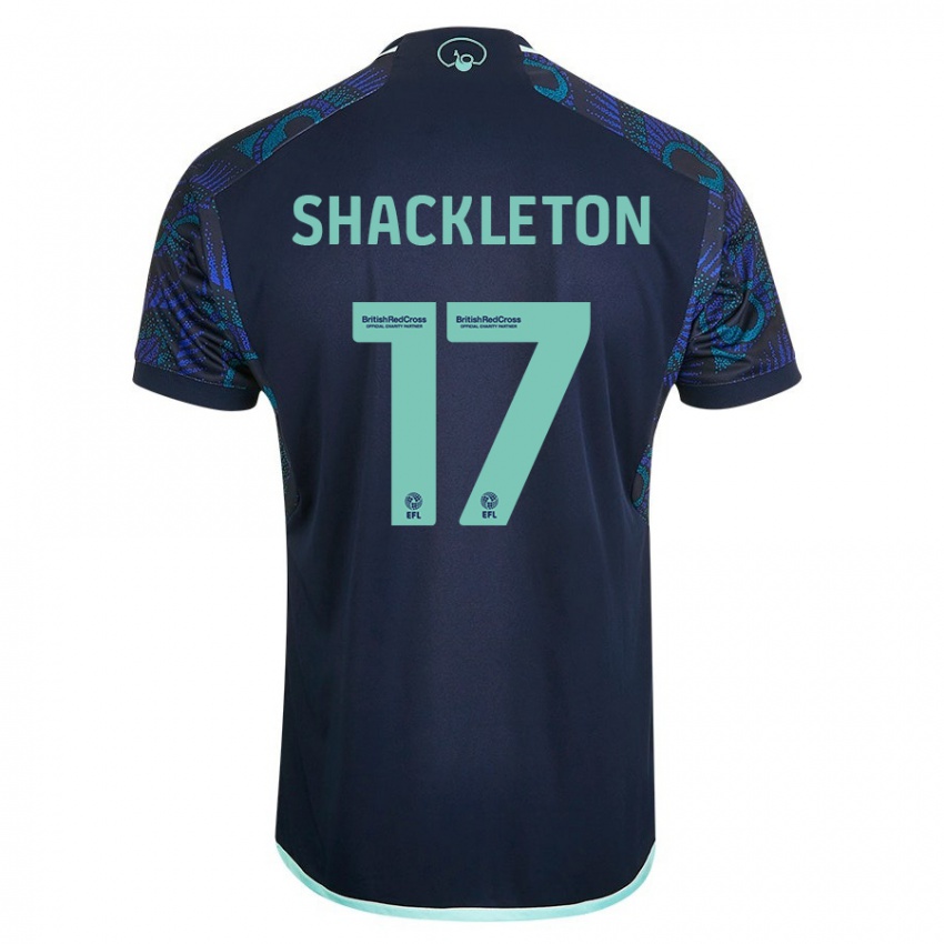 Homem Camisola Jamie Shackleton #17 Azul Alternativa 2023/24 Camisa Brasil