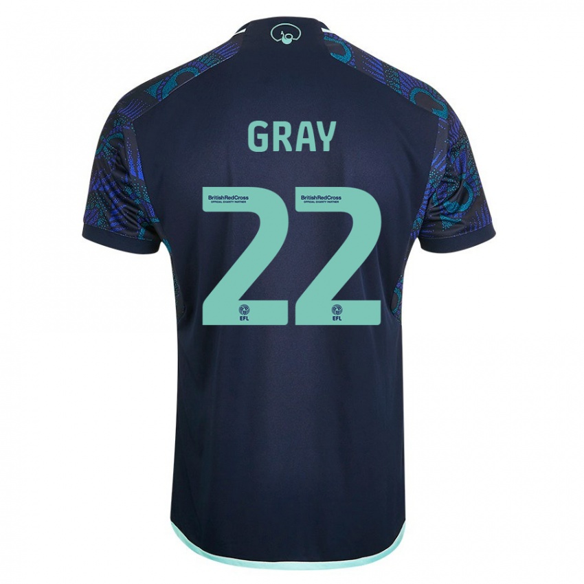 Homem Camisola Archie Gray #22 Azul Alternativa 2023/24 Camisa Brasil