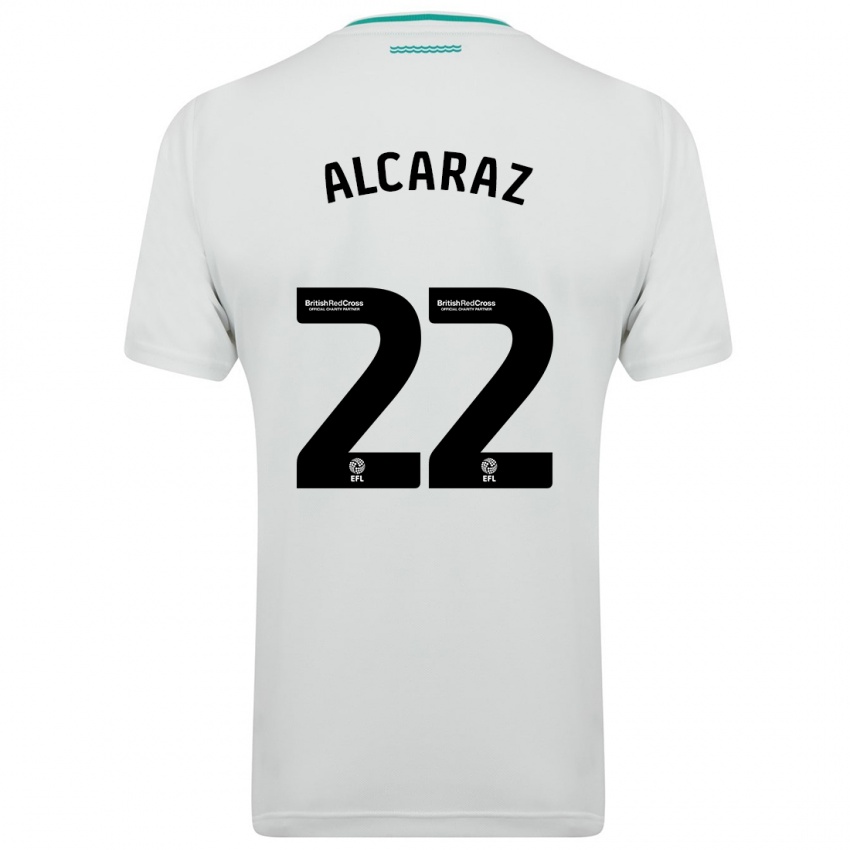 Homem Camisola Carlos Alcaraz #22 Branco Alternativa 2023/24 Camisa Brasil