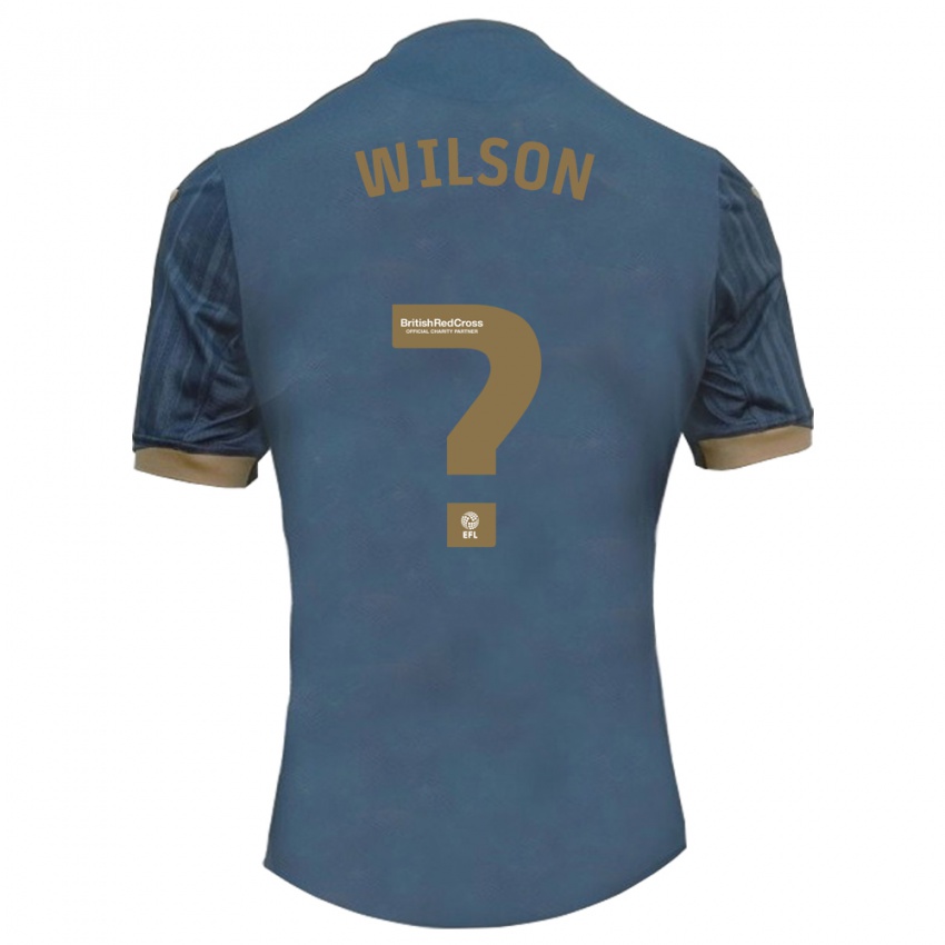Homem Camisola Kyrell Wilson #0 Azul-Petróleo Escuro Alternativa 2023/24 Camisa Brasil