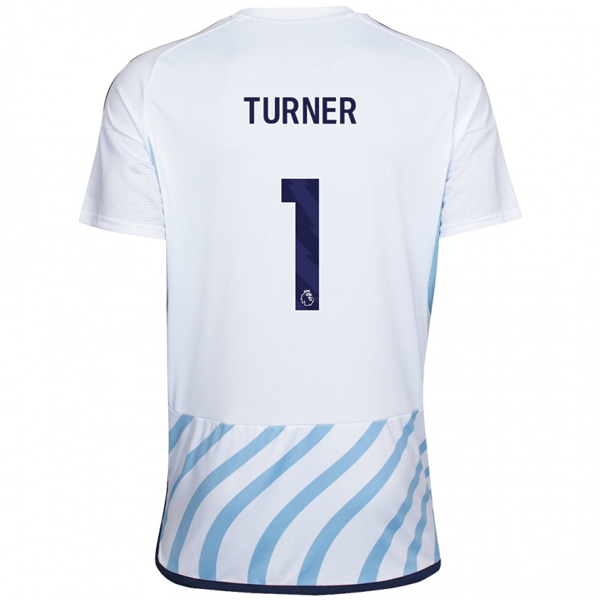 Homem Camisola Matt Turner #1 Branco Azul Alternativa 2023/24 Camisa Brasil