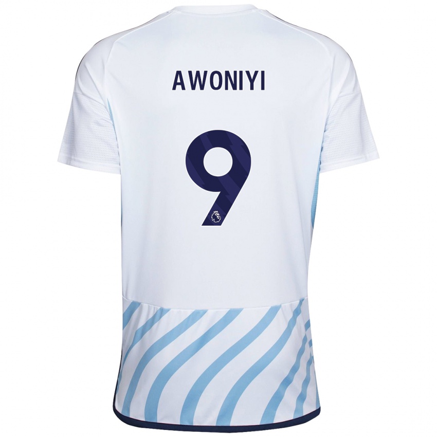 Homem Camisola Taiwo Awoniyi #9 Branco Azul Alternativa 2023/24 Camisa Brasil