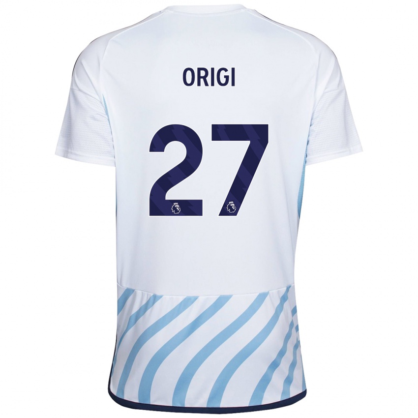 Homem Camisola Divock Origi #27 Branco Azul Alternativa 2023/24 Camisa Brasil