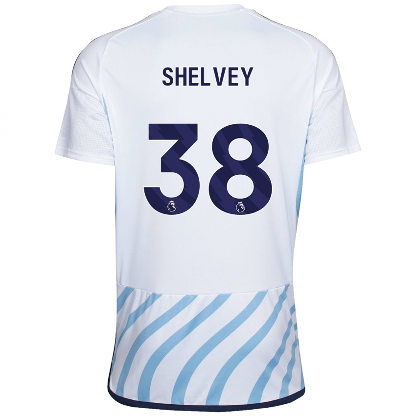 Homem Camisola George Shelvey #38 Branco Azul Alternativa 2023/24 Camisa Brasil