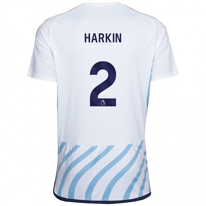 Homem Camisola Lyndsey Harkin #2 Branco Azul Alternativa 2023/24 Camisa Brasil