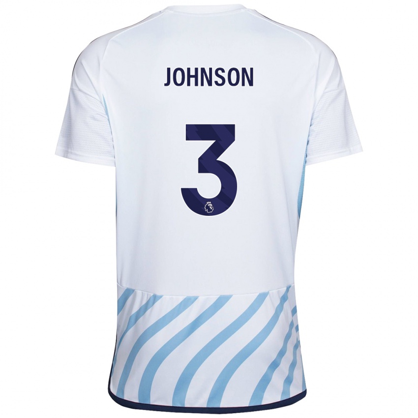 Homem Camisola Nat Johnson #3 Branco Azul Alternativa 2023/24 Camisa Brasil