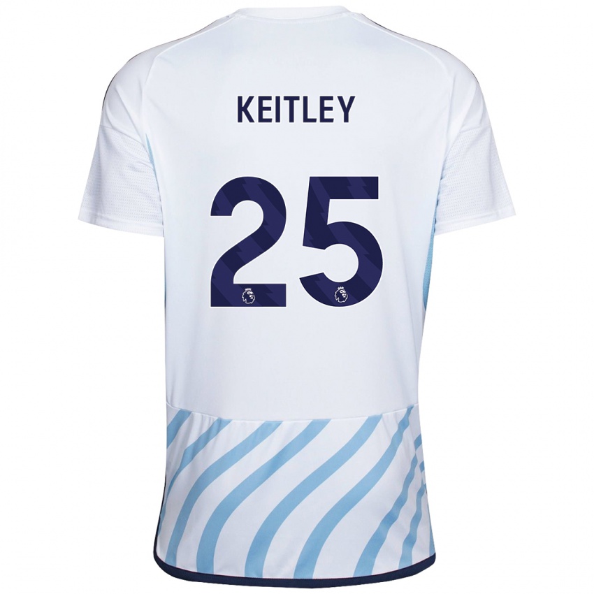 Homem Camisola Alice Keitley #25 Branco Azul Alternativa 2023/24 Camisa Brasil