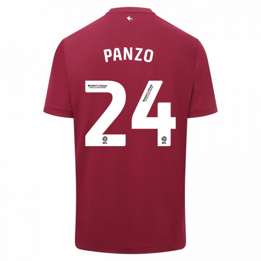 Homem Camisola Jonathan Panzo #24 Vermelho Alternativa 2023/24 Camisa Brasil