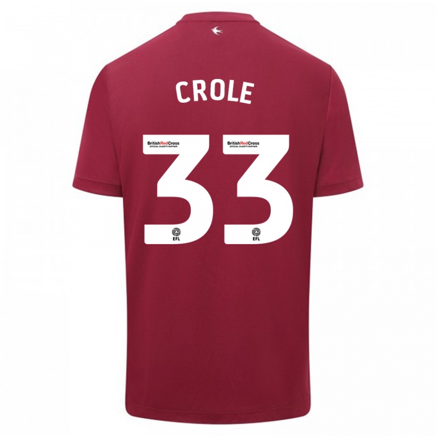 Homem Camisola James Crole #33 Vermelho Alternativa 2023/24 Camisa Brasil