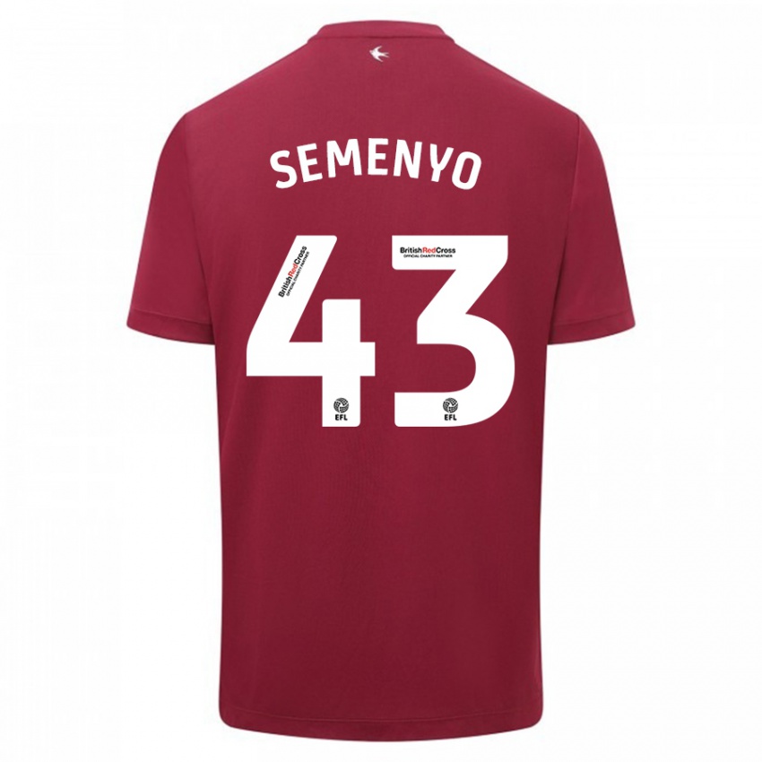 Homem Camisola Jai Semenyo #43 Vermelho Alternativa 2023/24 Camisa Brasil