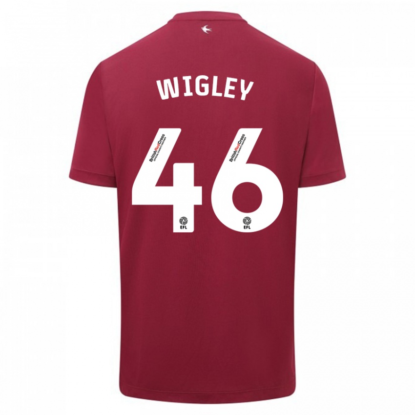 Homem Camisola Morgan Wigley #46 Vermelho Alternativa 2023/24 Camisa Brasil