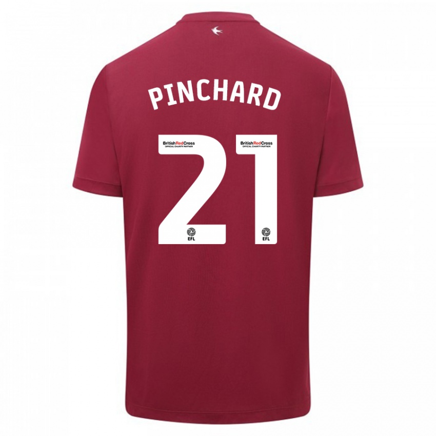 Homem Camisola Cerys Pinchard #21 Vermelho Alternativa 2023/24 Camisa Brasil