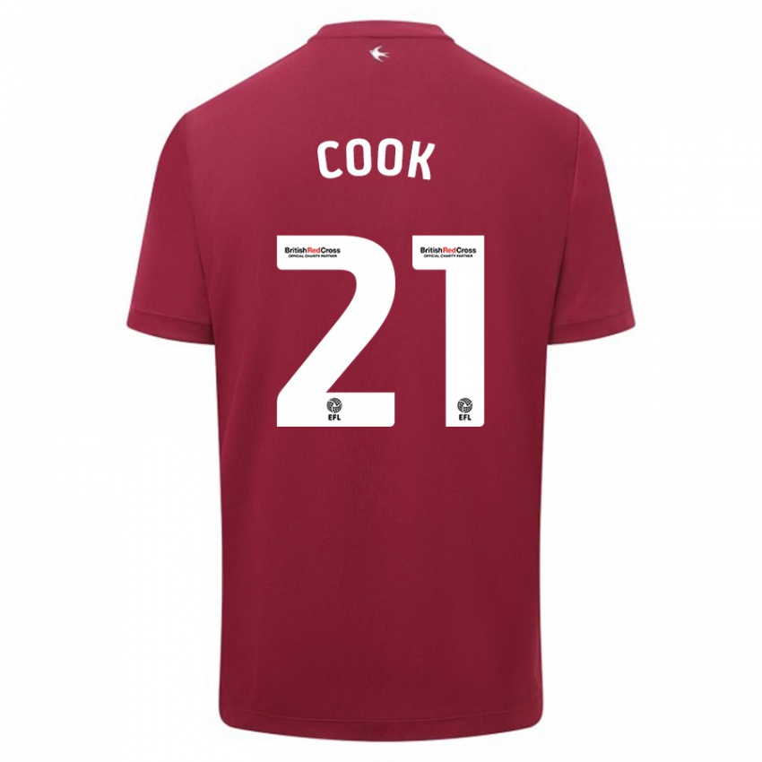 Homem Camisola Mikayla Cook #21 Vermelho Alternativa 2023/24 Camisa Brasil