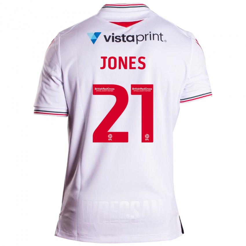 Homem Camisola Lili Jones #21 Branco Alternativa 2023/24 Camisa Brasil