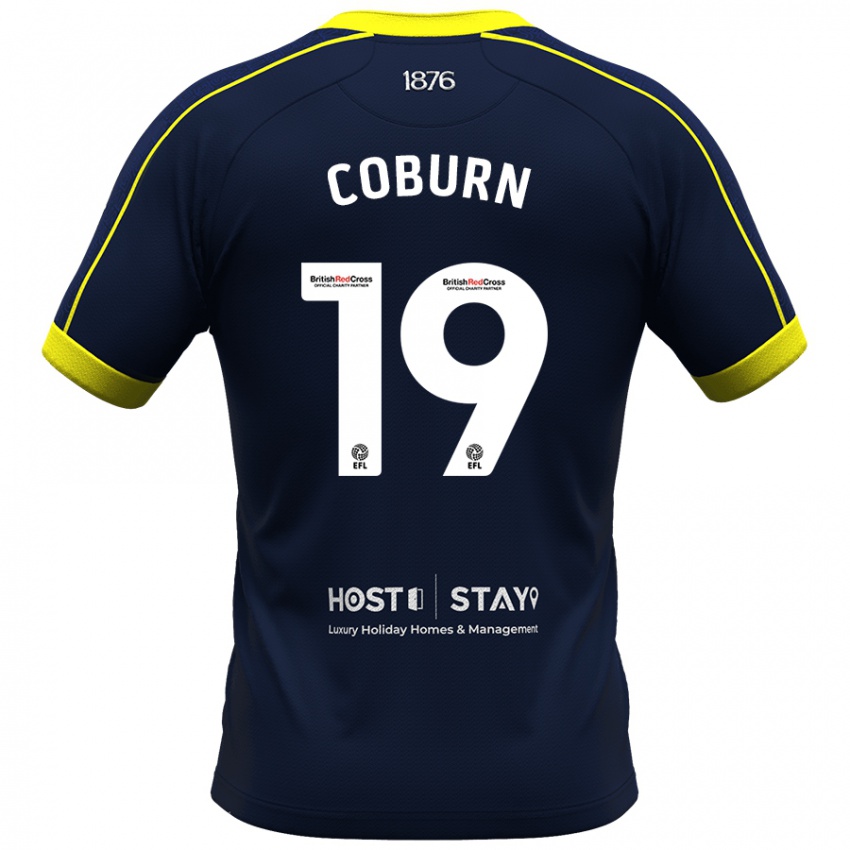 Homem Camisola Josh Coburn #19 Marinha Alternativa 2023/24 Camisa Brasil