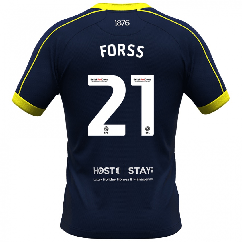 Homem Camisola Marcus Forss #21 Marinha Alternativa 2023/24 Camisa Brasil