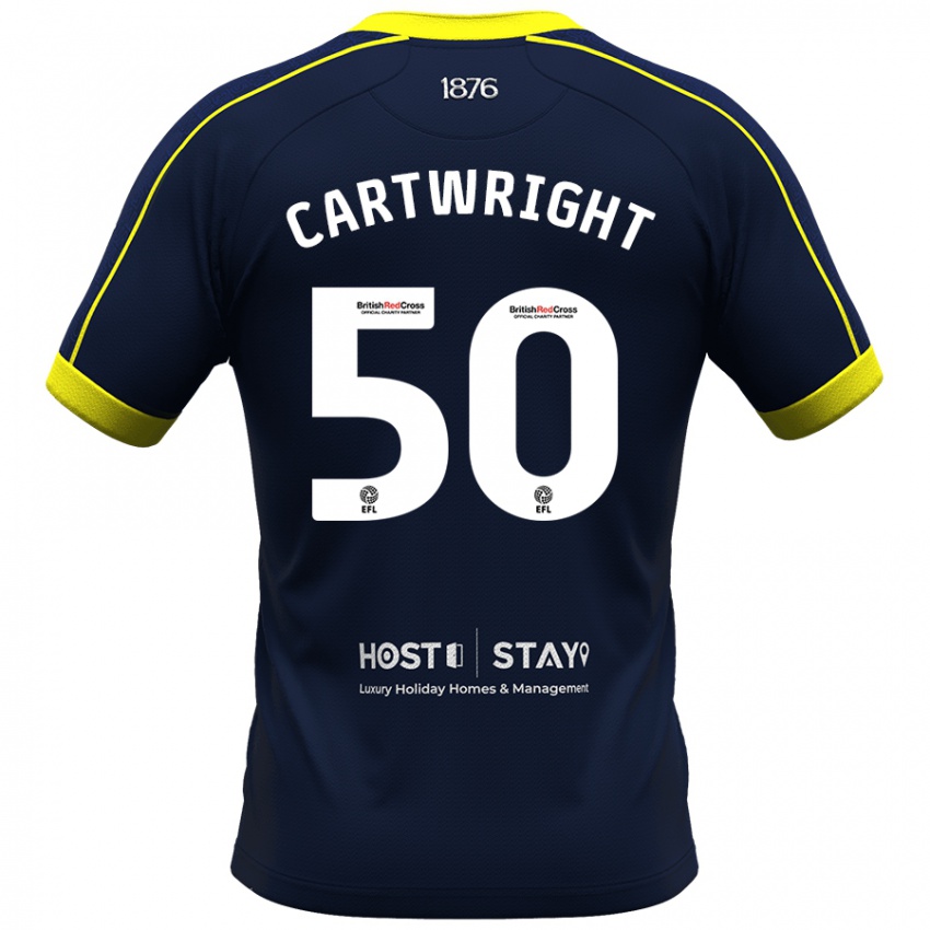 Homem Camisola Fin Cartwright #50 Marinha Alternativa 2023/24 Camisa Brasil