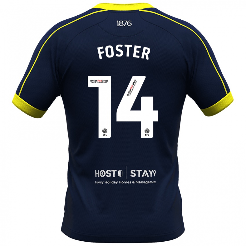 Homem Camisola Emma Foster #14 Marinha Alternativa 2023/24 Camisa Brasil