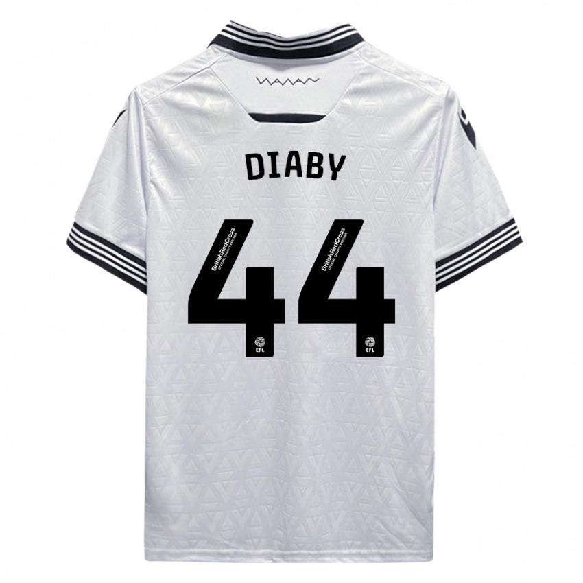 Homem Camisola Momo Diaby #44 Branco Alternativa 2023/24 Camisa Brasil