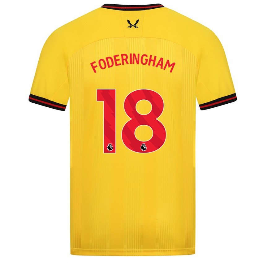 Homem Camisola Wes Foderingham #18 Amarelo Alternativa 2023/24 Camisa Brasil