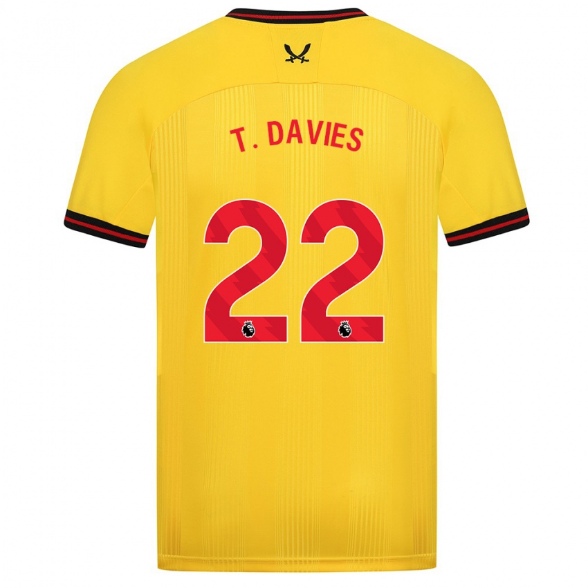 Homem Camisola Tom Davies #22 Amarelo Alternativa 2023/24 Camisa Brasil