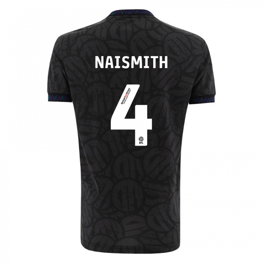 Homem Camisola Kal Naismith #4 Preto Alternativa 2023/24 Camisa Brasil