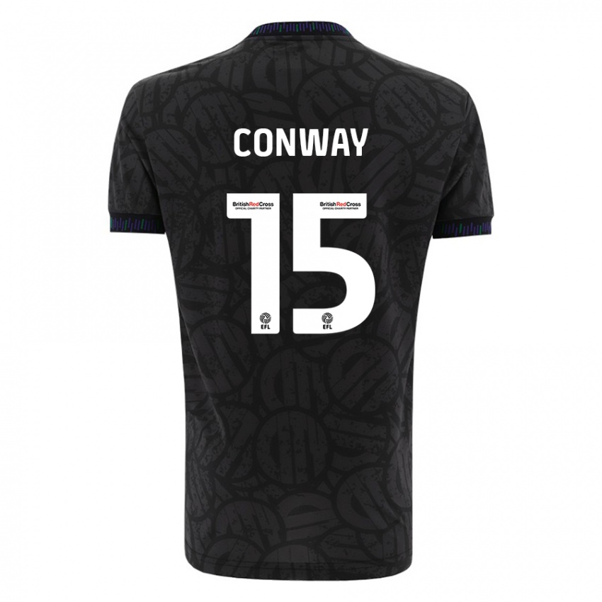 Homem Camisola Tommy Conway #15 Preto Alternativa 2023/24 Camisa Brasil
