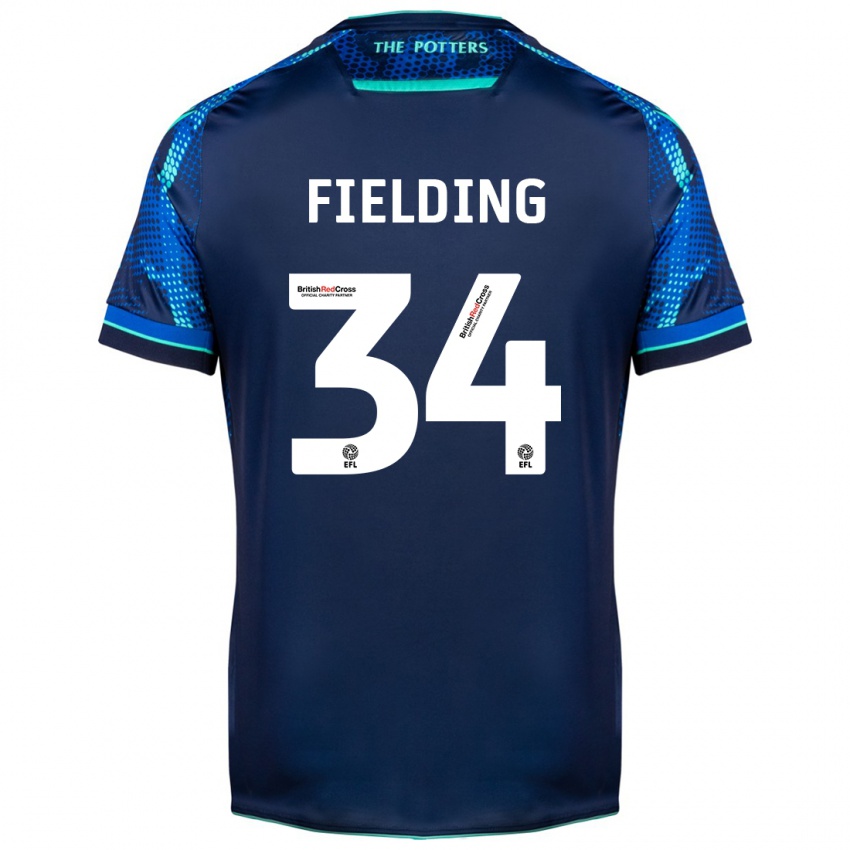 Homem Camisola Frank Fielding #34 Marinha Alternativa 2023/24 Camisa Brasil