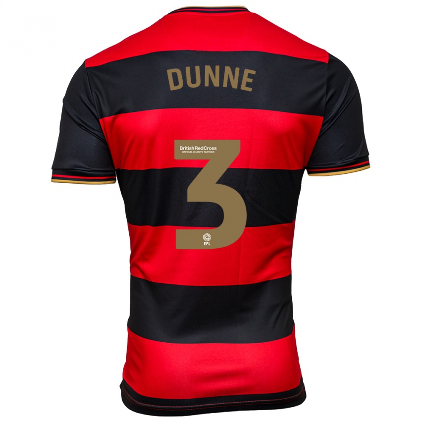 Homem Camisola Jimmy Dunne #3 Preto Vermelho Alternativa 2023/24 Camisa Brasil