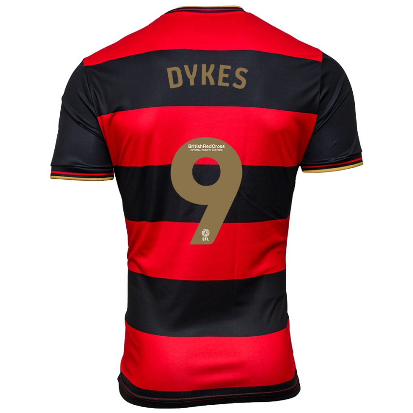 Homem Camisola Lyndon Dykes #9 Preto Vermelho Alternativa 2023/24 Camisa Brasil