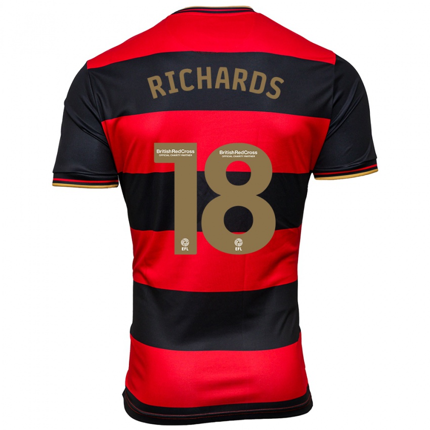 Homem Camisola Taylor Richards #18 Preto Vermelho Alternativa 2023/24 Camisa Brasil