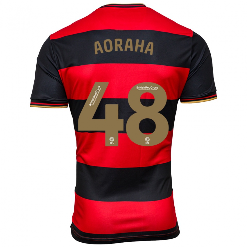 Homem Camisola Alexander Aoraha #48 Preto Vermelho Alternativa 2023/24 Camisa Brasil