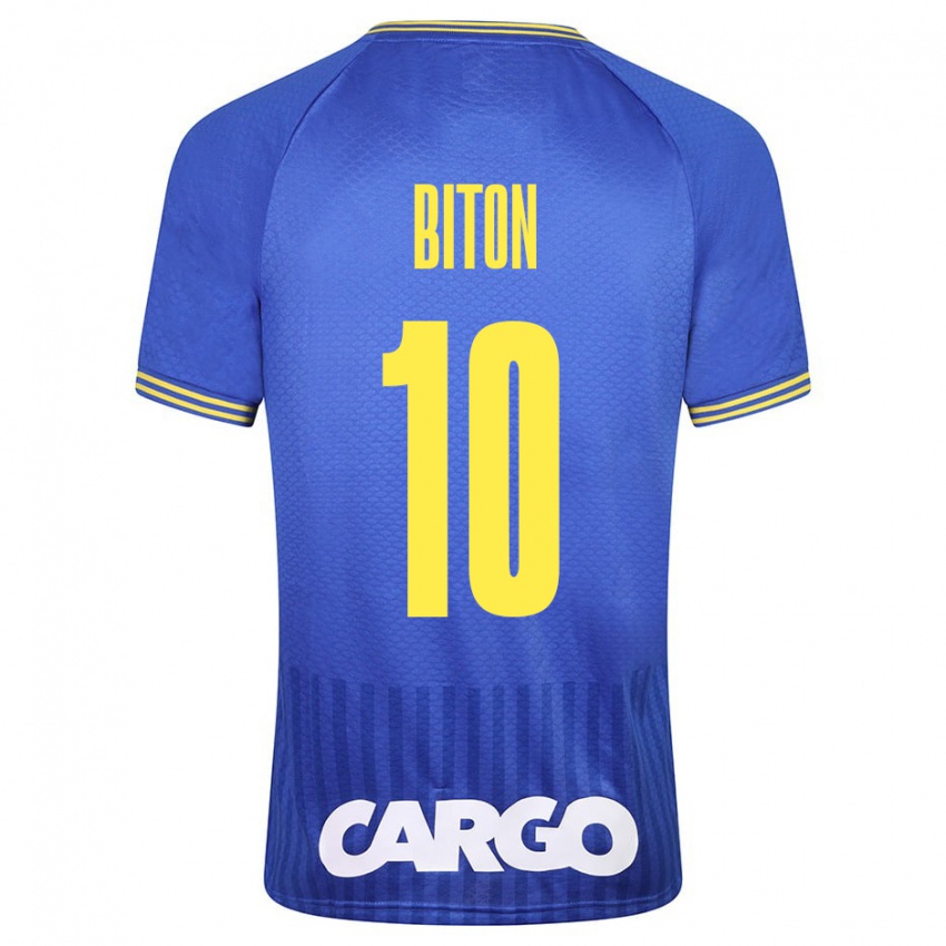 Homem Camisola Dan Biton #10 Azul Alternativa 2023/24 Camisa Brasil