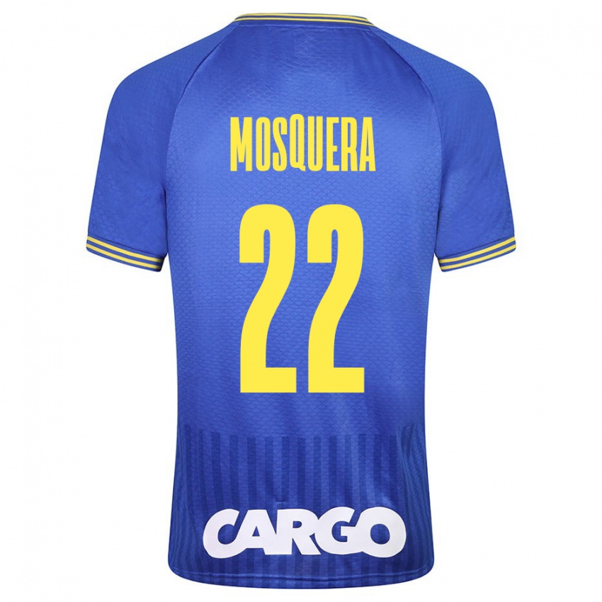 Homem Camisola Orlando Mosquera #22 Azul Alternativa 2023/24 Camisa Brasil