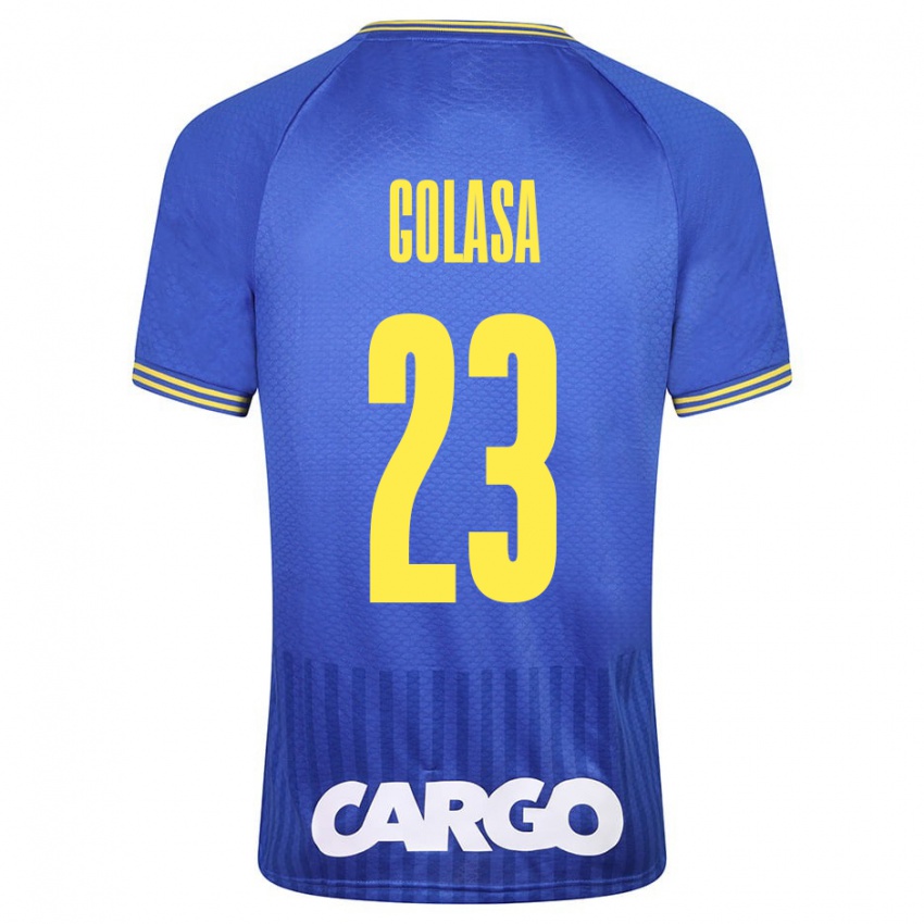 Homem Camisola Eyal Golasa #23 Azul Alternativa 2023/24 Camisa Brasil