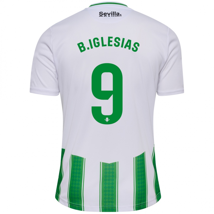 Mulher Camisola Borja Iglesias #9 Branco Principal 2023/24 Camisa Brasil
