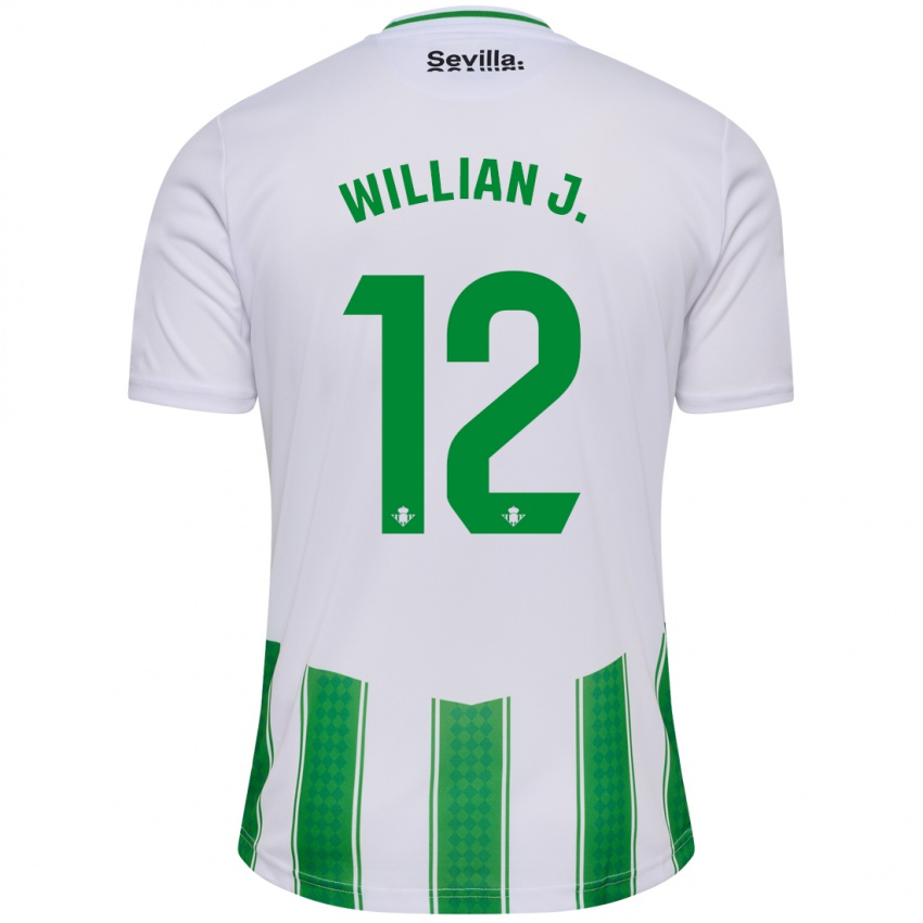 Mulher Camisola Willian Jose #12 Branco Principal 2023/24 Camisa Brasil