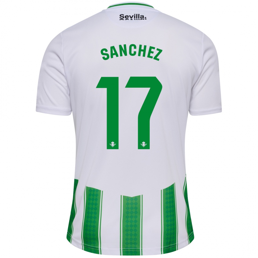 Mulher Camisola Rodri Sanchez #17 Branco Principal 2023/24 Camisa Brasil