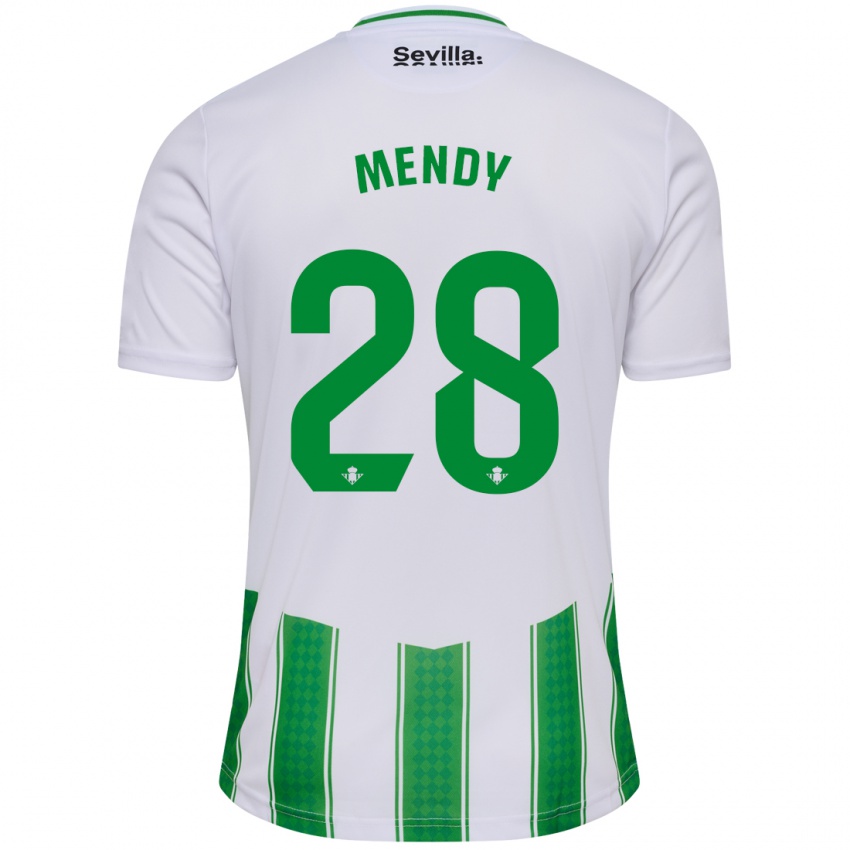 Mulher Camisola Nobel Mendy #28 Branco Principal 2023/24 Camisa Brasil