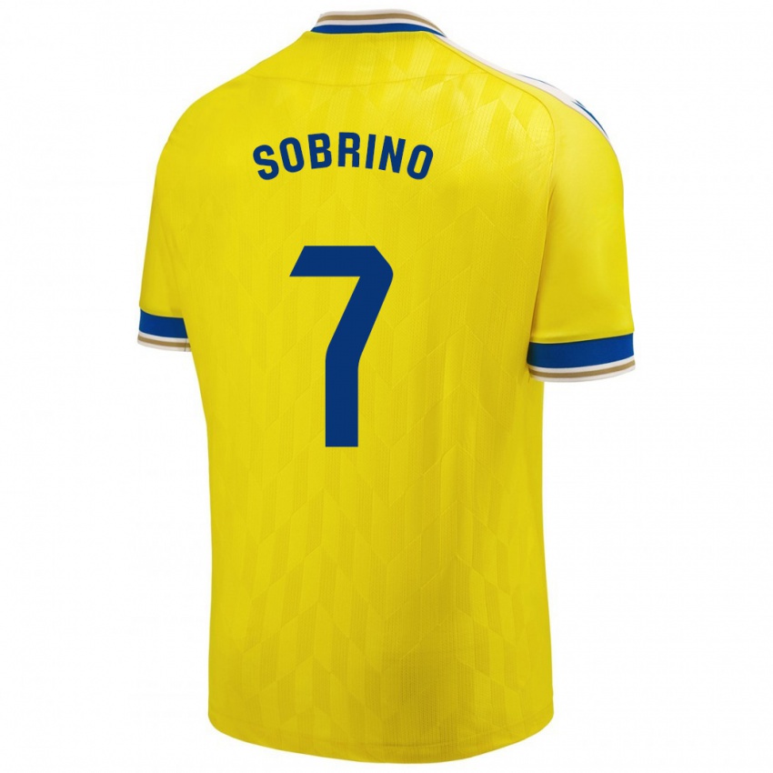 Mulher Camisola Ruben Sobrino #7 Amarelo Principal 2023/24 Camisa Brasil