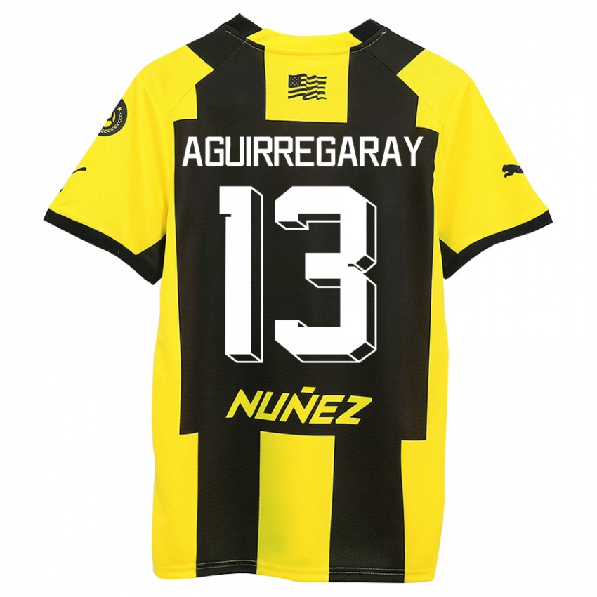 Mulher Camisola Matías Aguirregaray #13 Amarelo Preto Principal 2023/24 Camisa Brasil