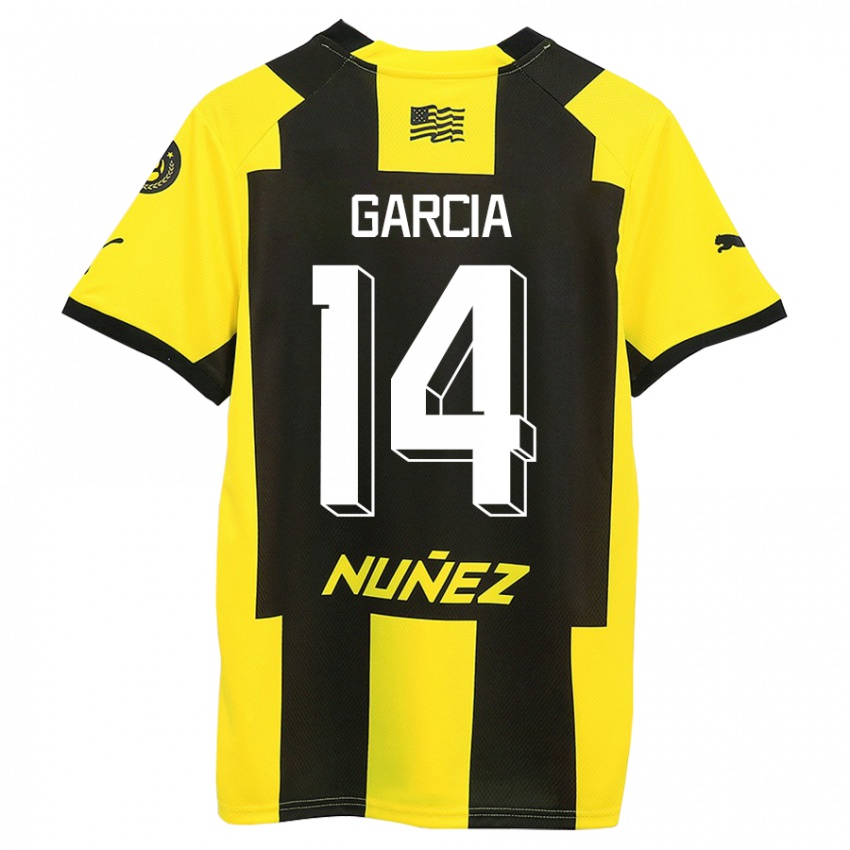 Mulher Camisola Damián García #14 Amarelo Preto Principal 2023/24 Camisa Brasil