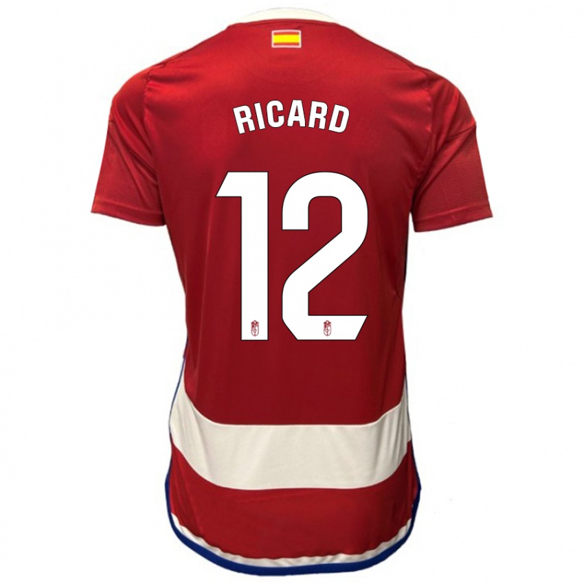 Mulher Camisola Ricard Sanchez #12 Vermelho Principal 2023/24 Camisa Brasil