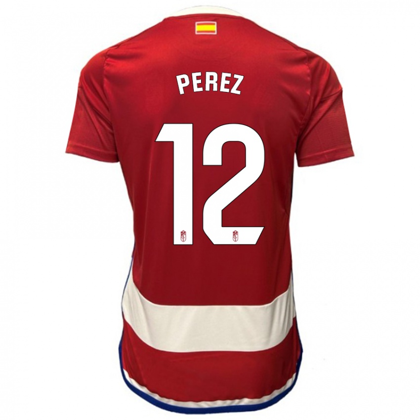 Mulher Camisola Alba Pérez #12 Vermelho Principal 2023/24 Camisa Brasil