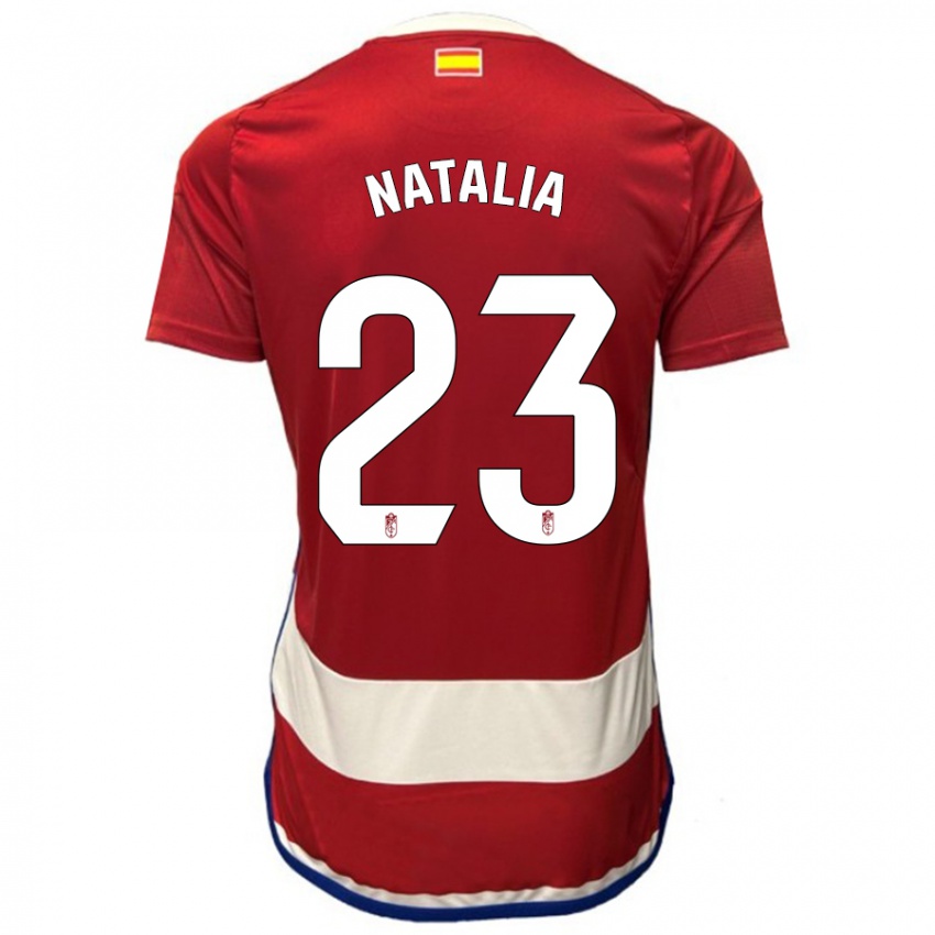 Mulher Camisola Natalia #23 Vermelho Principal 2023/24 Camisa Brasil