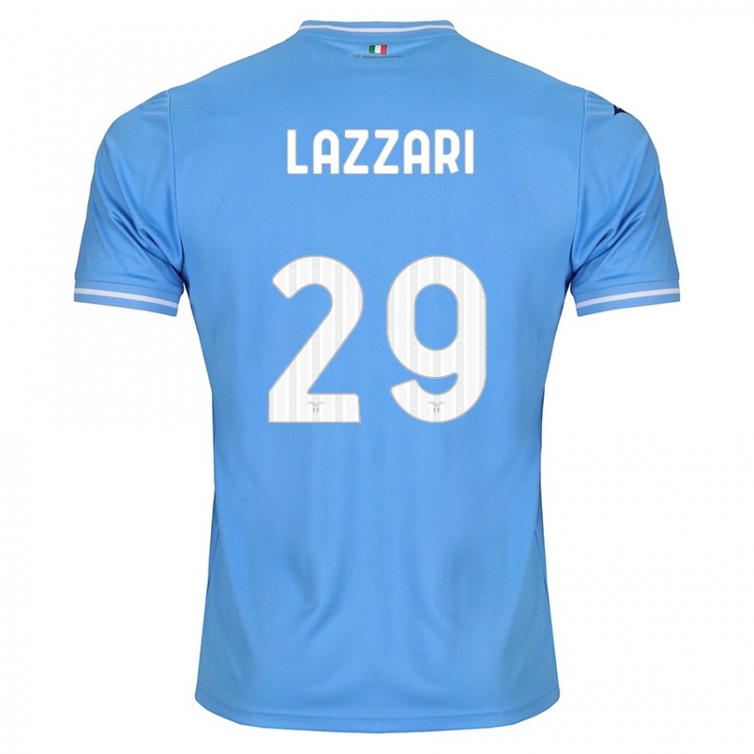 Mulher Camisola Manuel Lazzari #29 Azul Principal 2023/24 Camisa Brasil