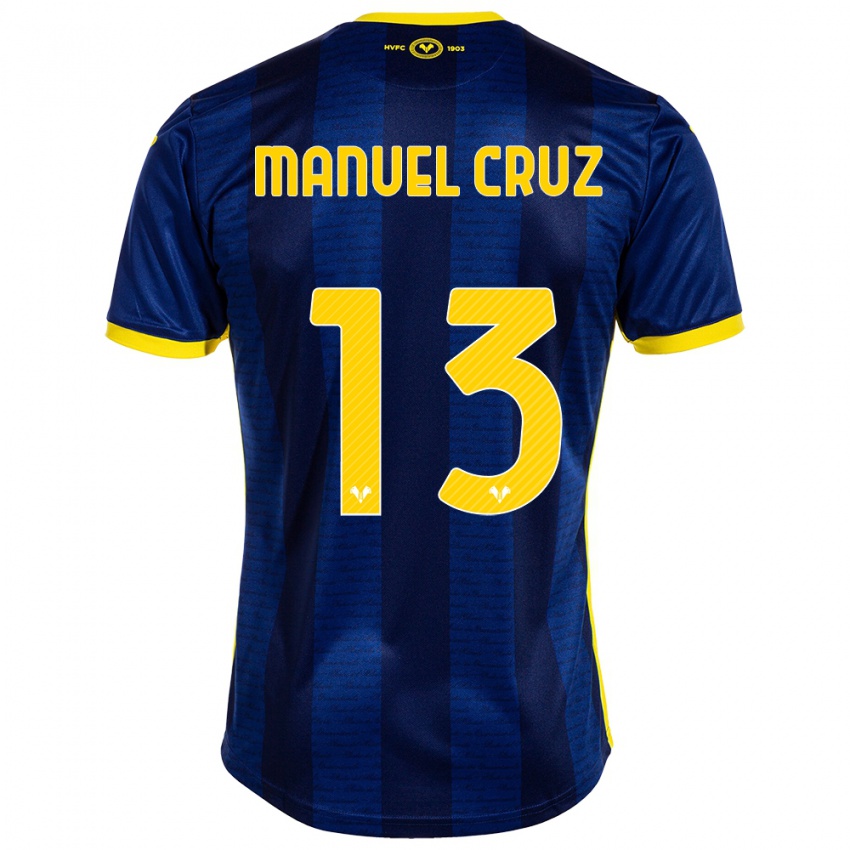 Mulher Camisola Juan Manuel Cruz #13 Marinha Principal 2023/24 Camisa Brasil