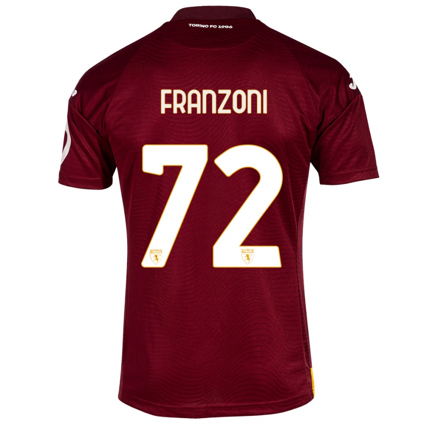 Mulher Camisola Nicolò Franzoni #72 Vermelho Escuro Principal 2023/24 Camisa Brasil